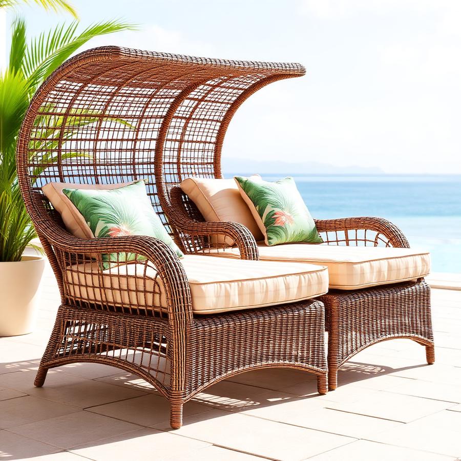 Rattan Patio Lounge Set